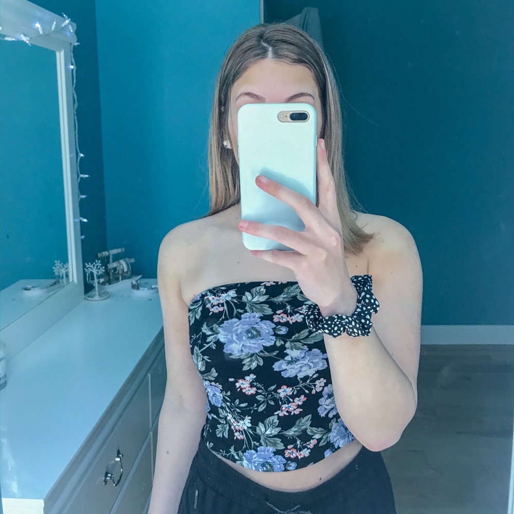 American Eagle Floral Tube Top